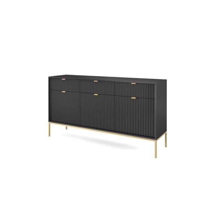 Aparador moderno - 3 cajones y 3 puertas - 154 x 83 x 39 cm