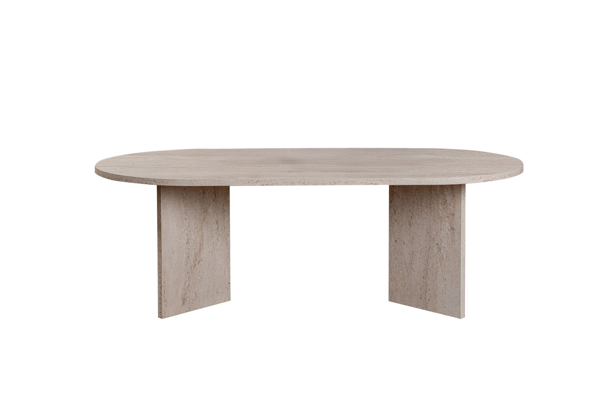 Mesa de centro de madera "sable" - 60 x 119 x 40 cm - travertino