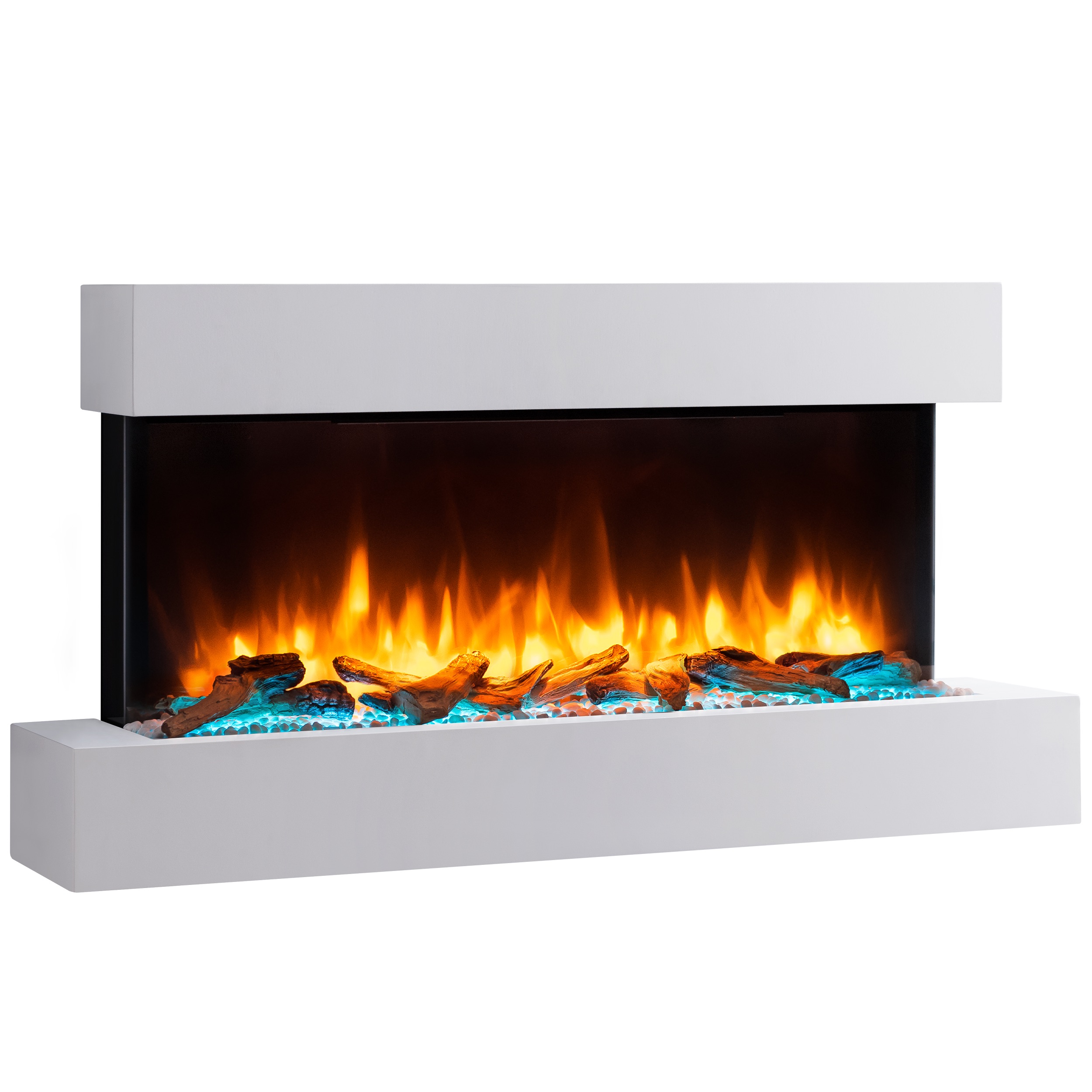 Chimenea eléctrica BALDERIA Ignis - chimenea de pared - blanca