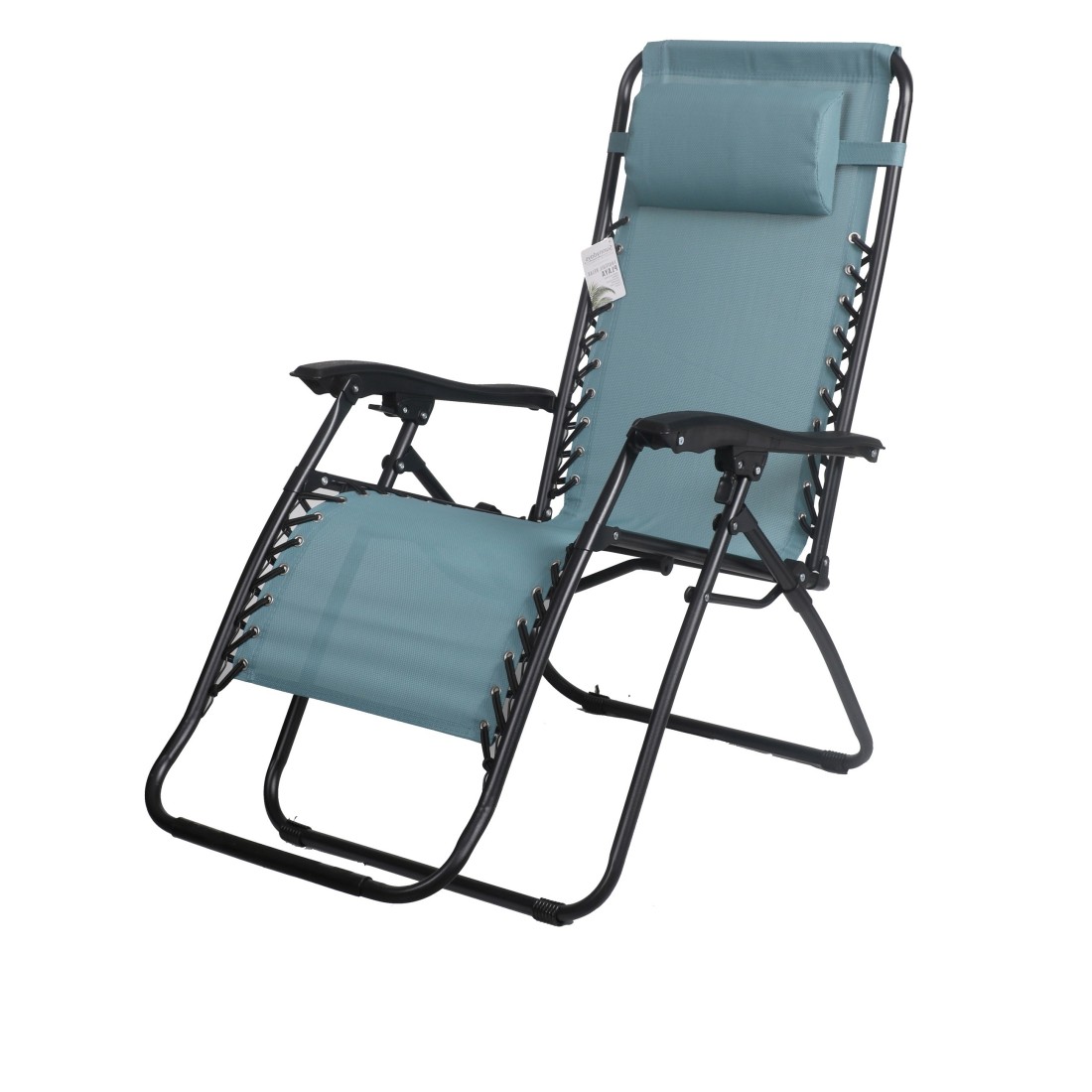 Sillón relax de exterior color azul 90x108x64 cm