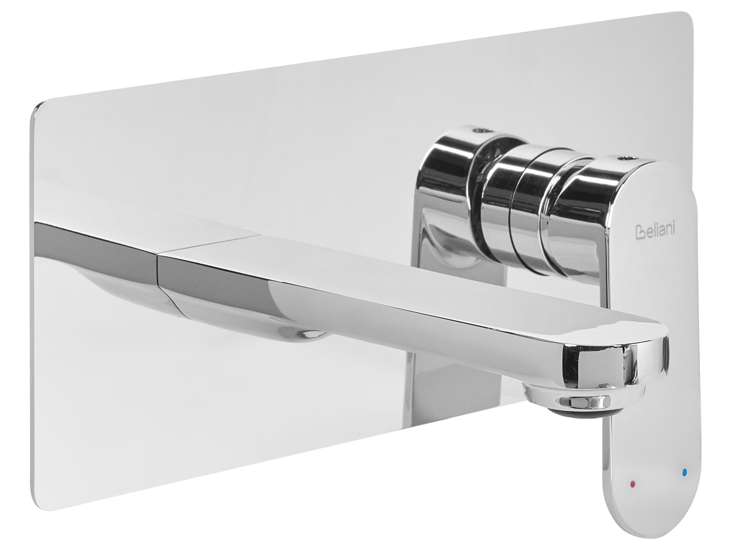 Grifo mezclador empotrado de lavabo chungara latón plateado