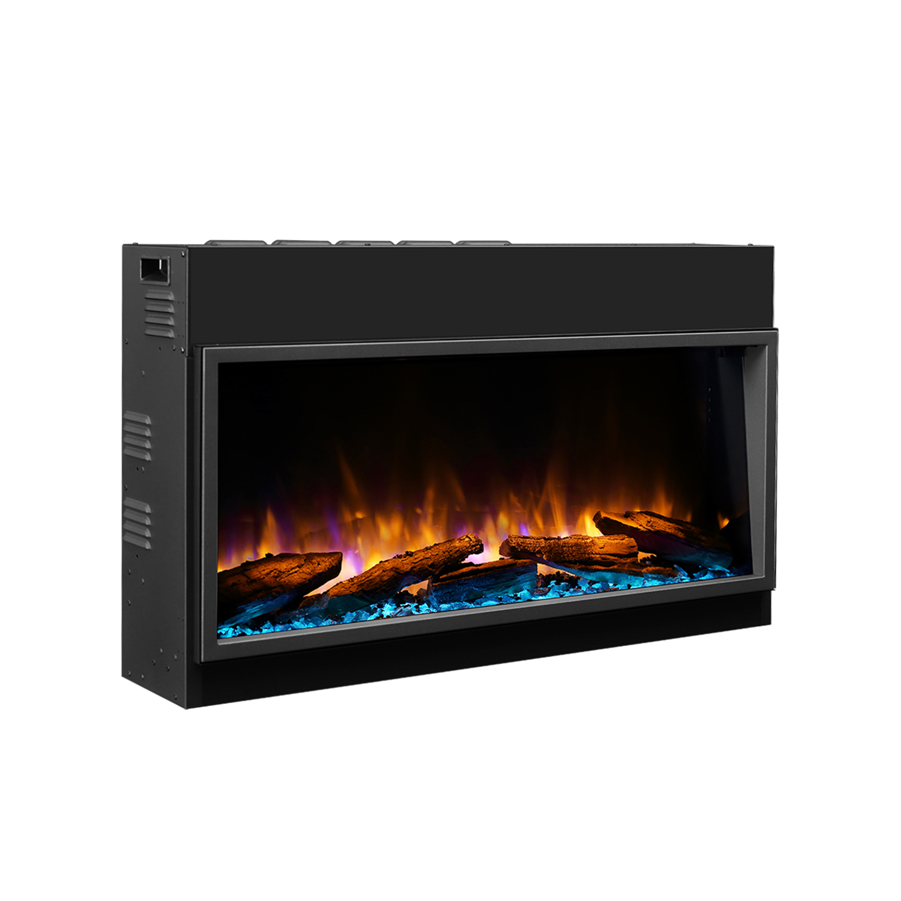 Chimenea eléctrica BALDERIA Amazona 36 - empotrable, 2000 W - negro