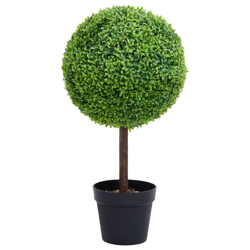 Planta de boj artificial forma de bola con maceta verde 71 cm eerf8278