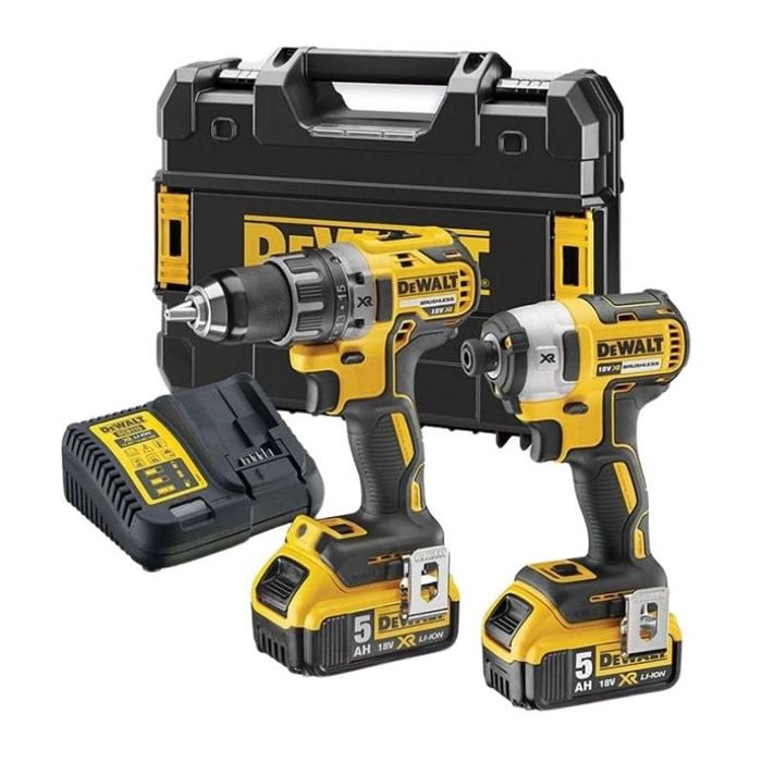 Kit 2 herramientas 18v: taladro atornillador compact (dcd791) + atornillado
