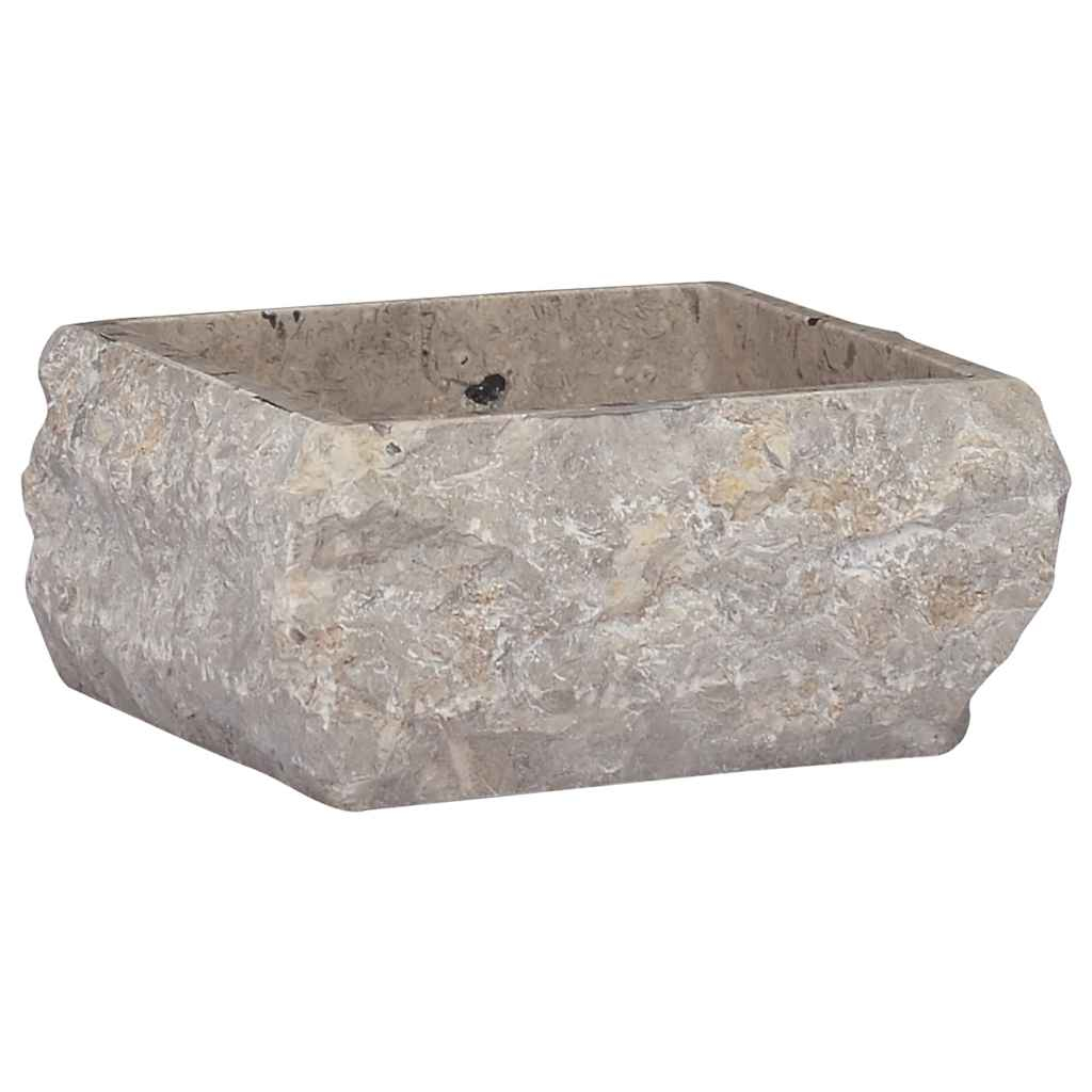 vidaXL lavabo gris mármol 30x30x13 cm