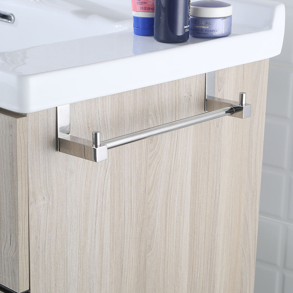Kibath toallero sin taladros de 36 cm cromo brillo de acero inoxidable
