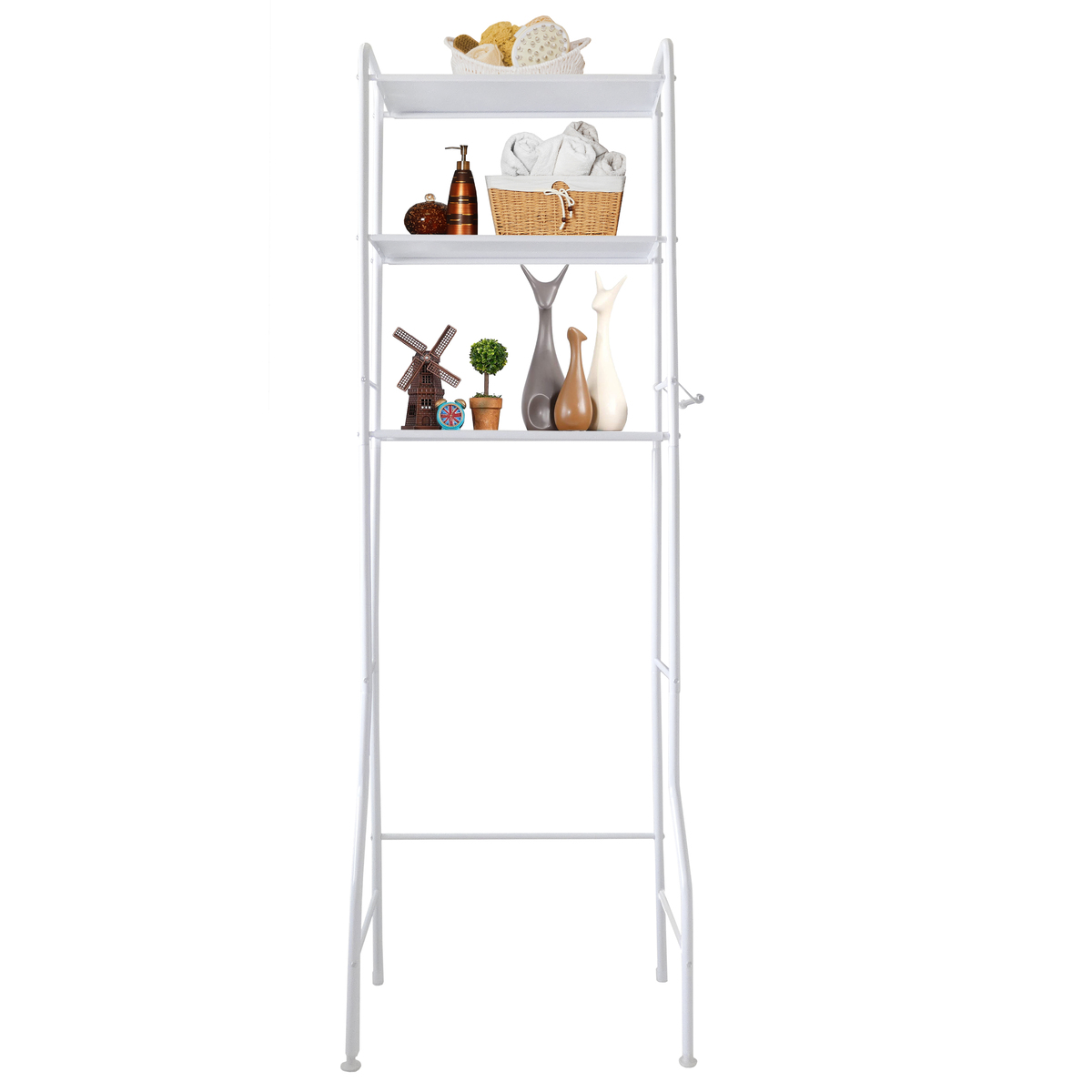 Estanteria de baño sobre inodoro 3 alturas blanca nyana home