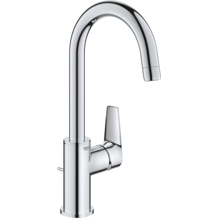 Grohe mezclador monomando de lavabo - talla l - cuello de cisne - cromo