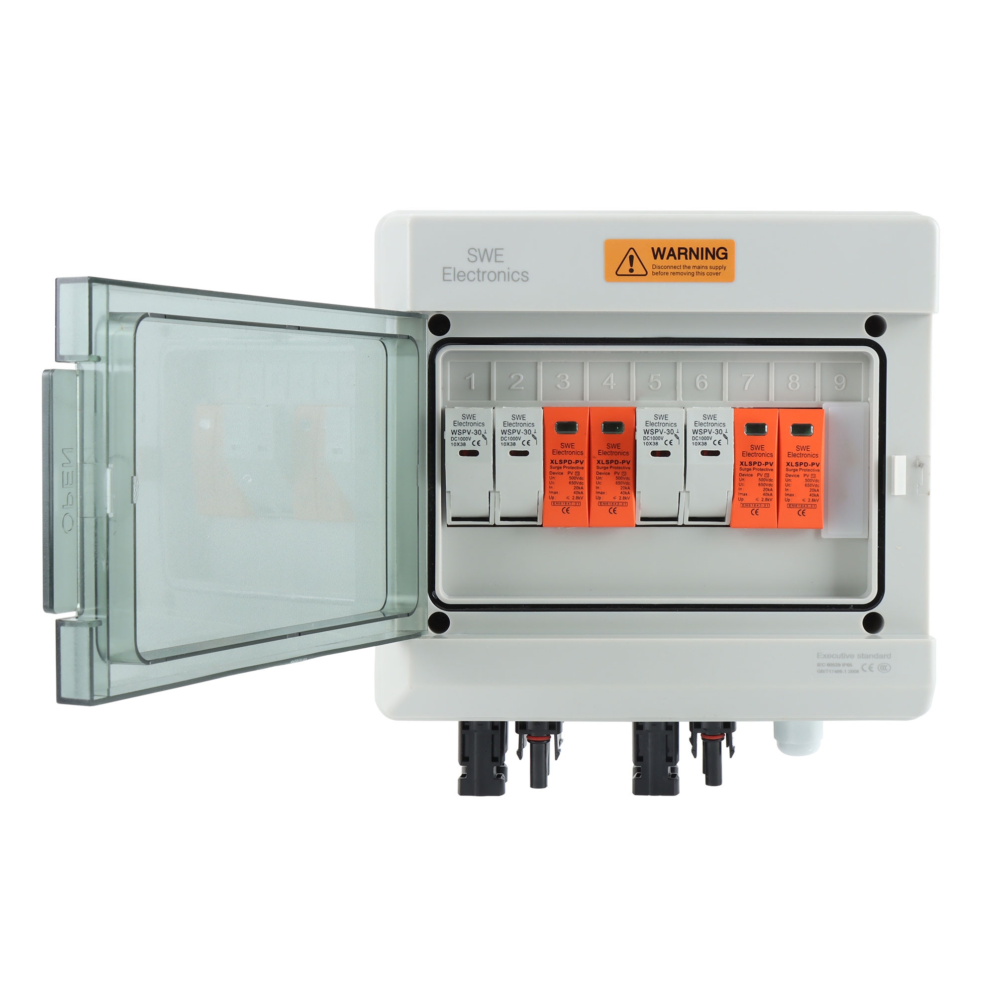Cuadro de protección fv – 1000vdc 2 in 2 out 1000v