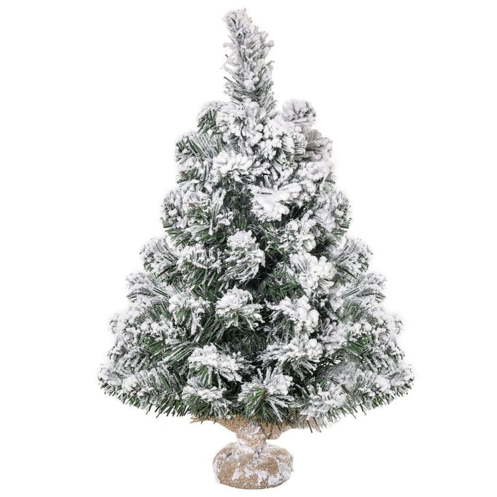 Árbol de navidad ø32x60 cm PVC, arpillera y cemento bicolor Homcom