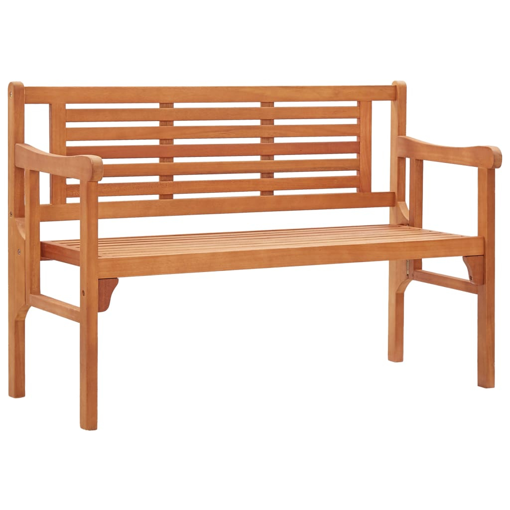 vidaXL banco de jardín plegable de madera maciza de eucalipto 120 cm