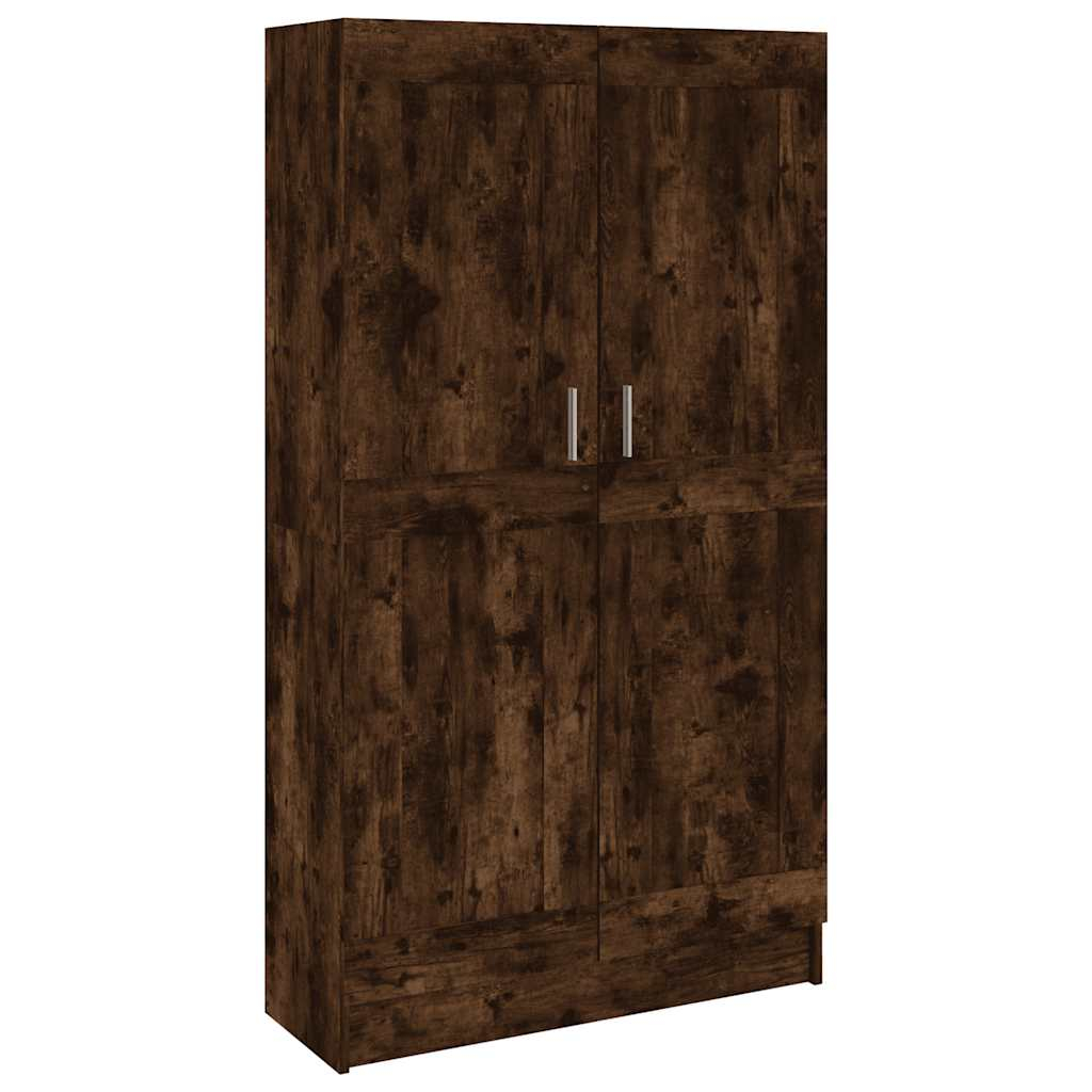 vidaXL armario libros madera contrachapada roble humo 82,5x30,5x150 cm