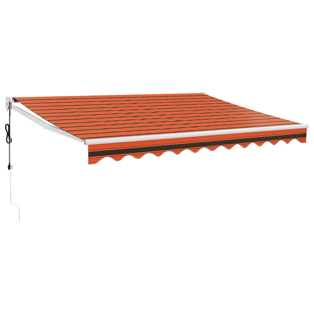 vidaXL toldo retráctil automático naranja y marrón 3,5x2,5 m