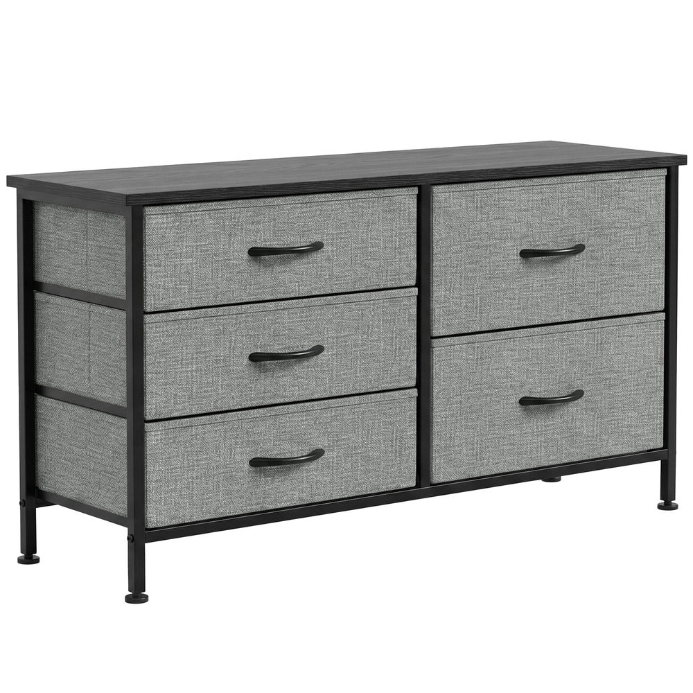 Cajonera de tela 100x30x53 cm color gris Homcom