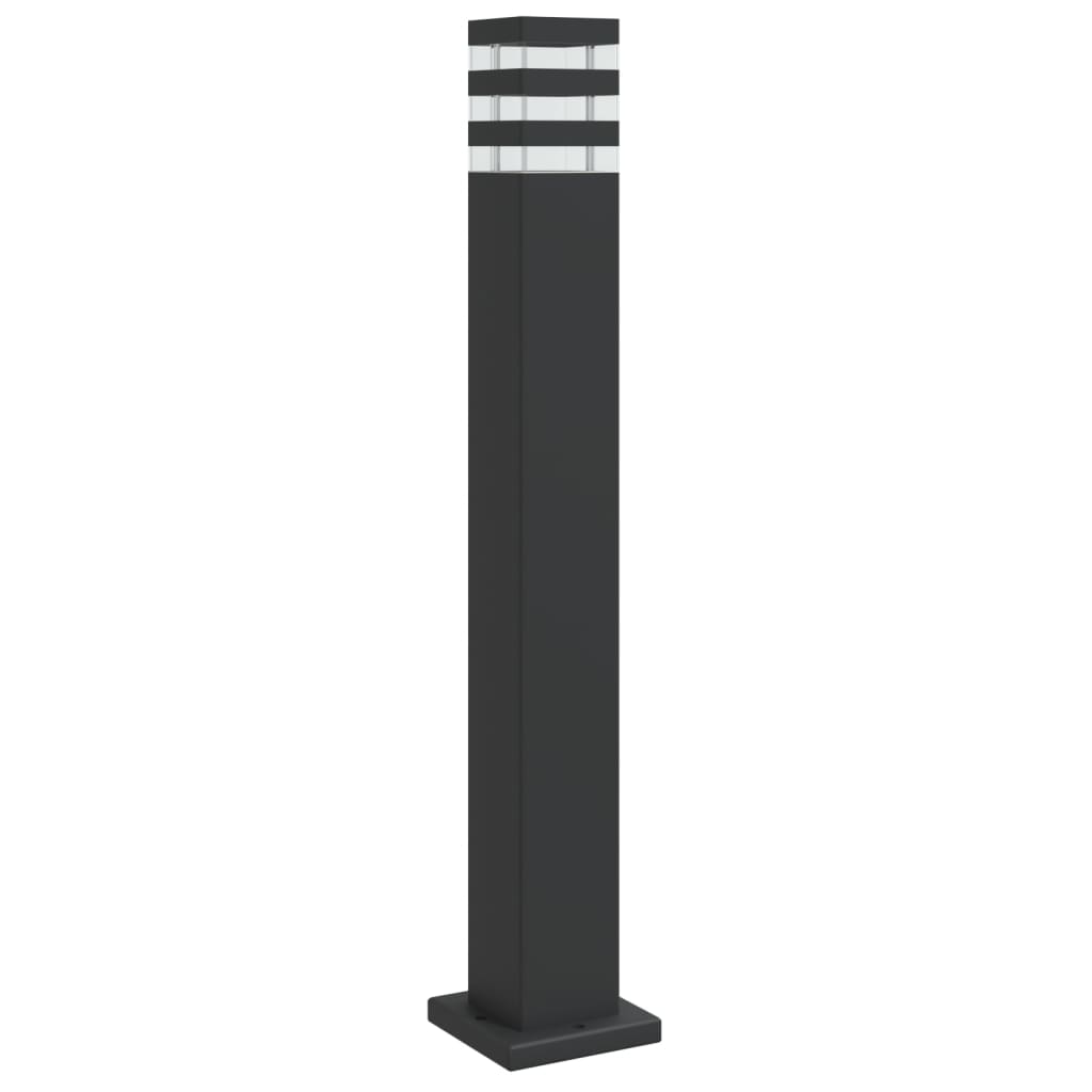 Lámpara de pie de exterior 80 cm aluminio negro