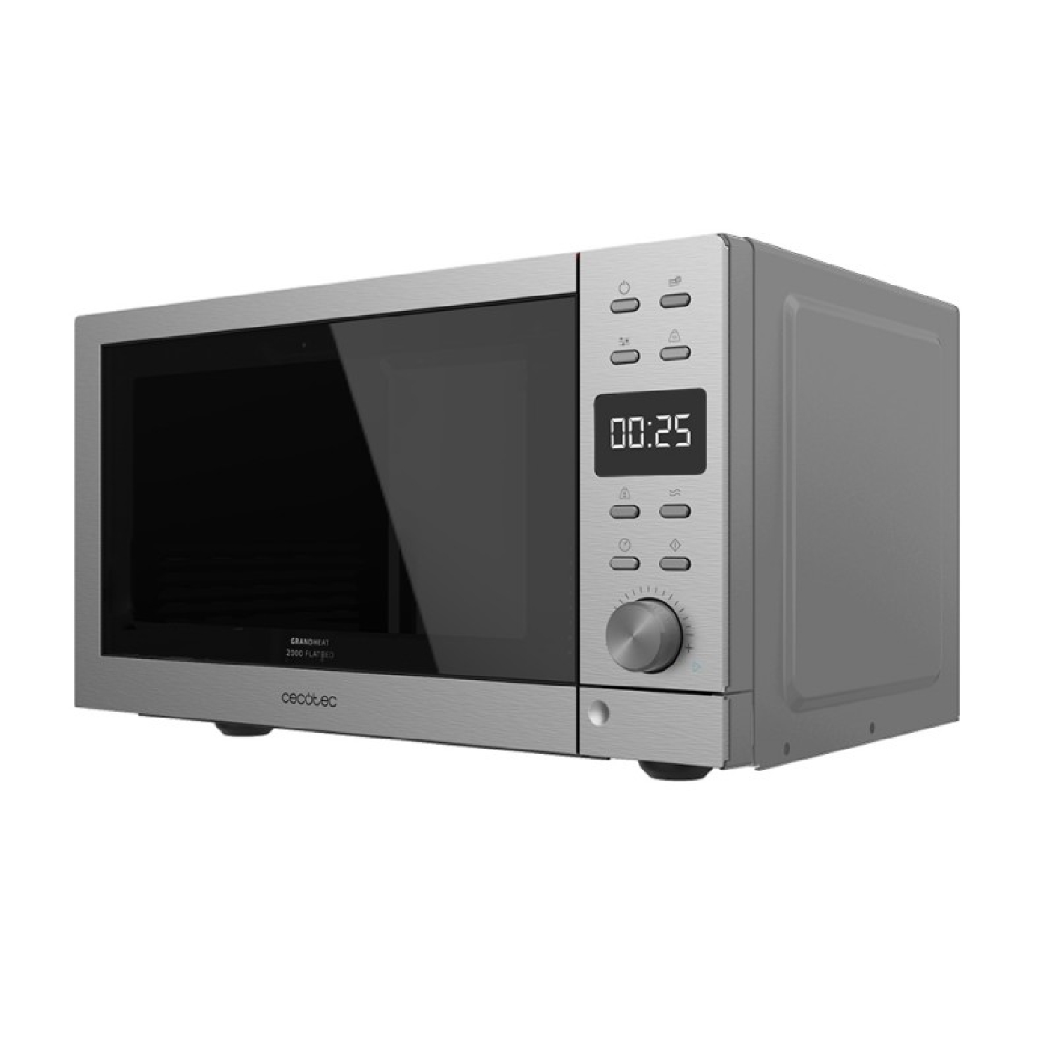 Cecotec microondas sin plato digital grandheat 2000 flatbed steel. 700 w