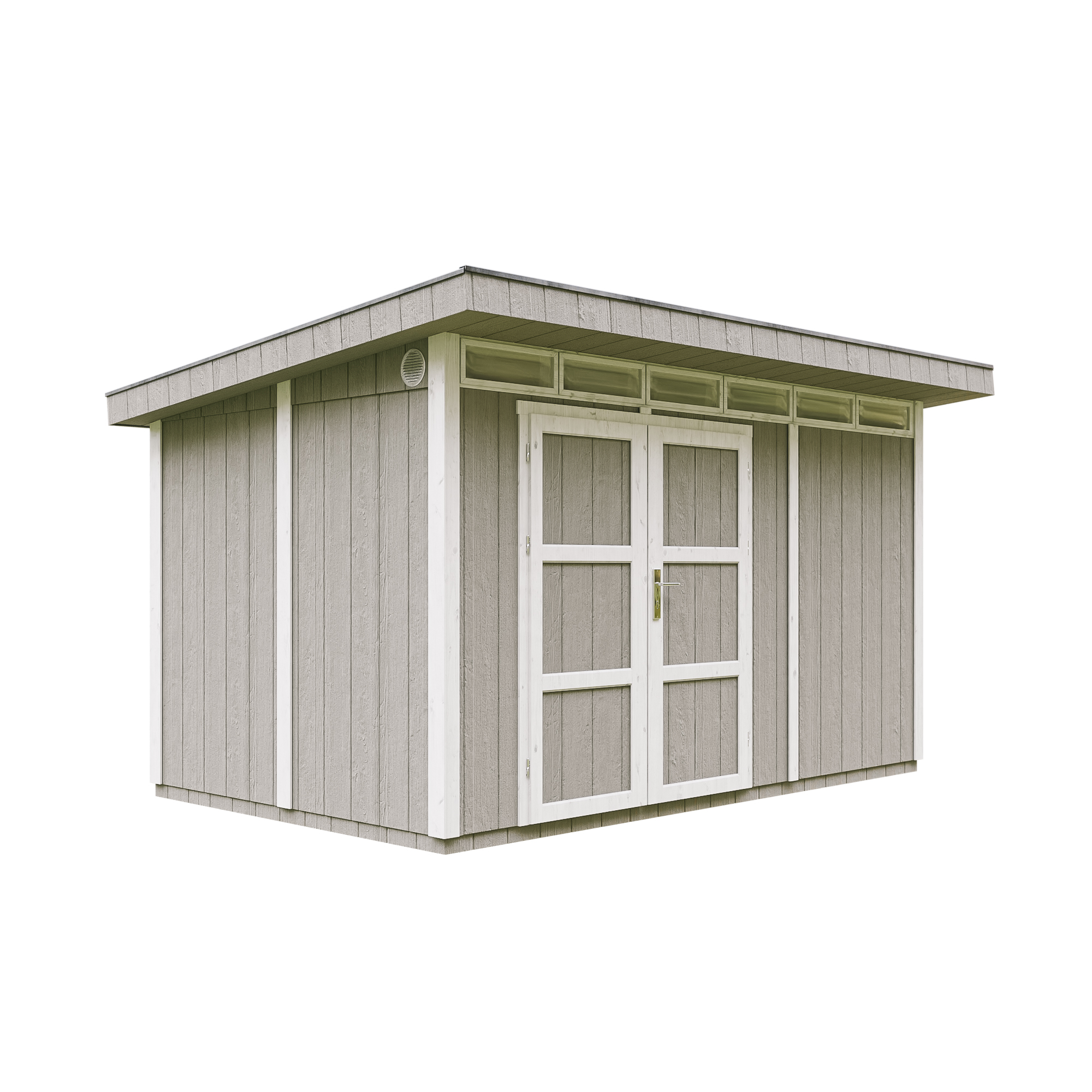 Caseta de jardín Timbela m904a-tundra grey, 8,7 m², premium, 412×279 cm