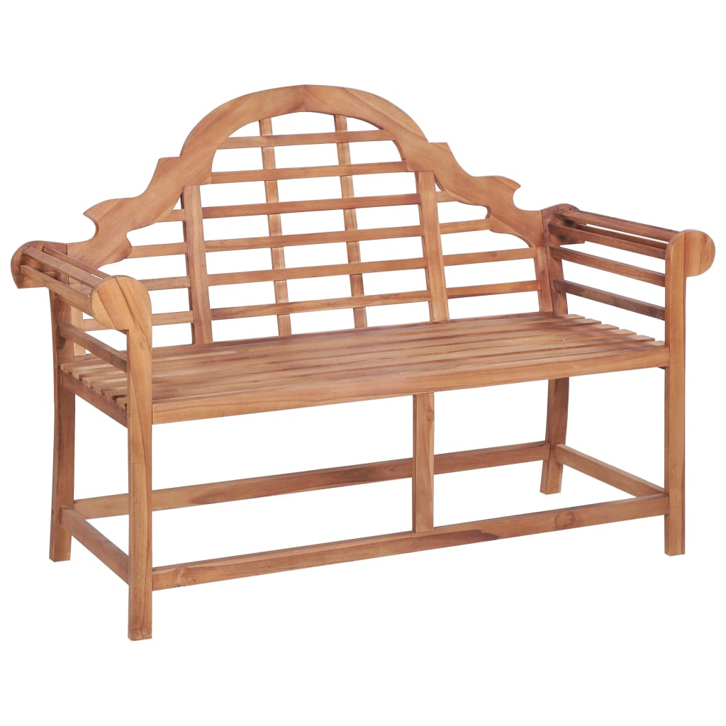 vidaXL banco de jardín madera maciza de teca 127x58,5x92,5 cm