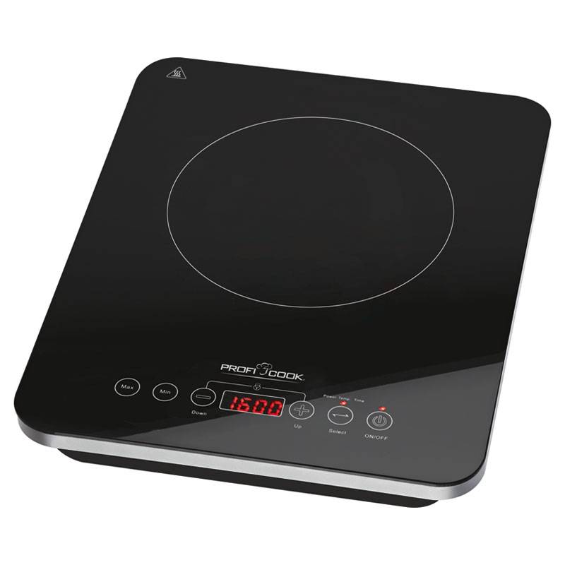 Placa vitrocerámica inducción portátil, 10 ni proficook eki 1062 negro 2000