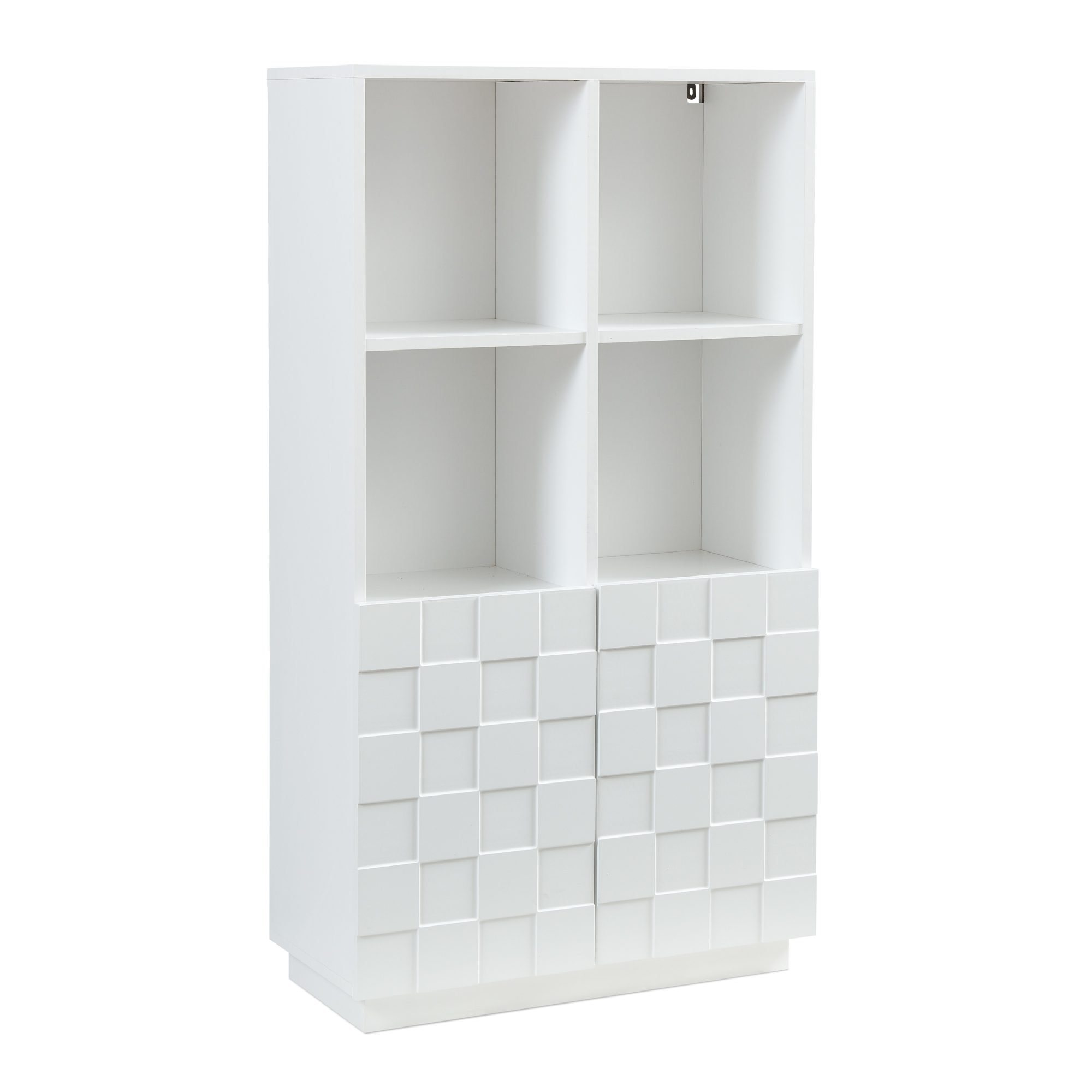 Aparador bopibobro 4 compartimentos abiertos 118x64x30cm - blanco [en.casa]