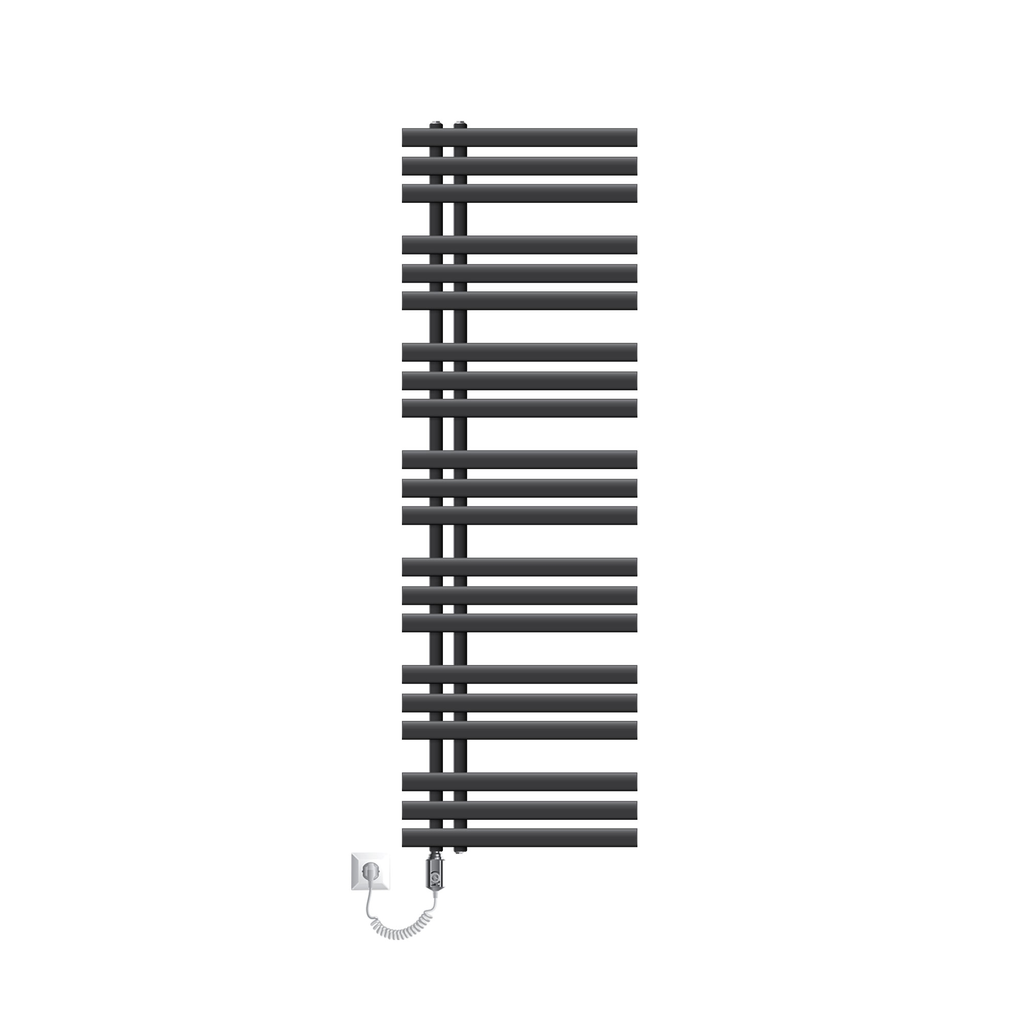 Radiador de baño iron em - 900w 500 x 1200 mm antracita ecd germany