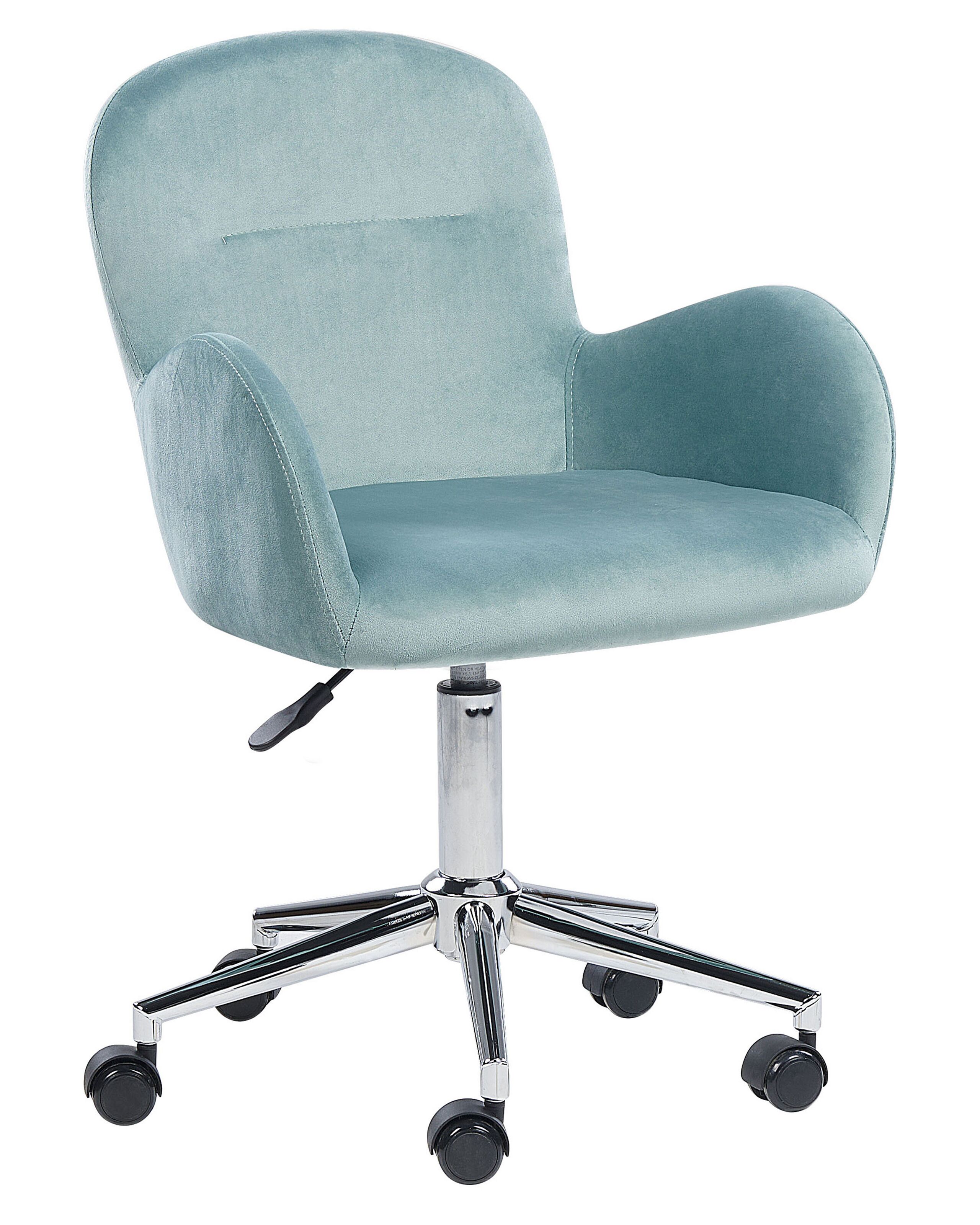 Silla de escritorio priddy terciopelo verde menta