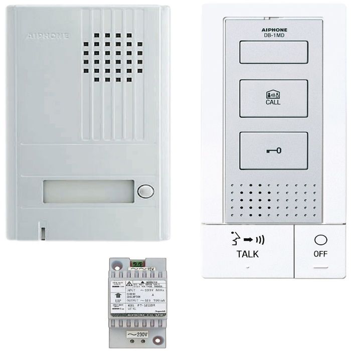 Kit de portero audio 2 hilos manos libres integral blanco - aiphone - da1ds