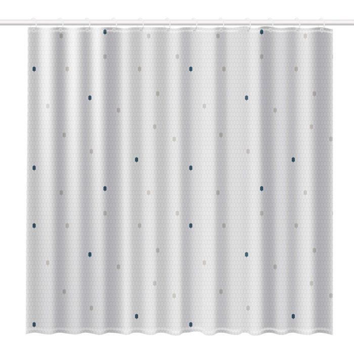 Cortina de ducha - blanco - poliéster - 180 x 200 cm - rayen