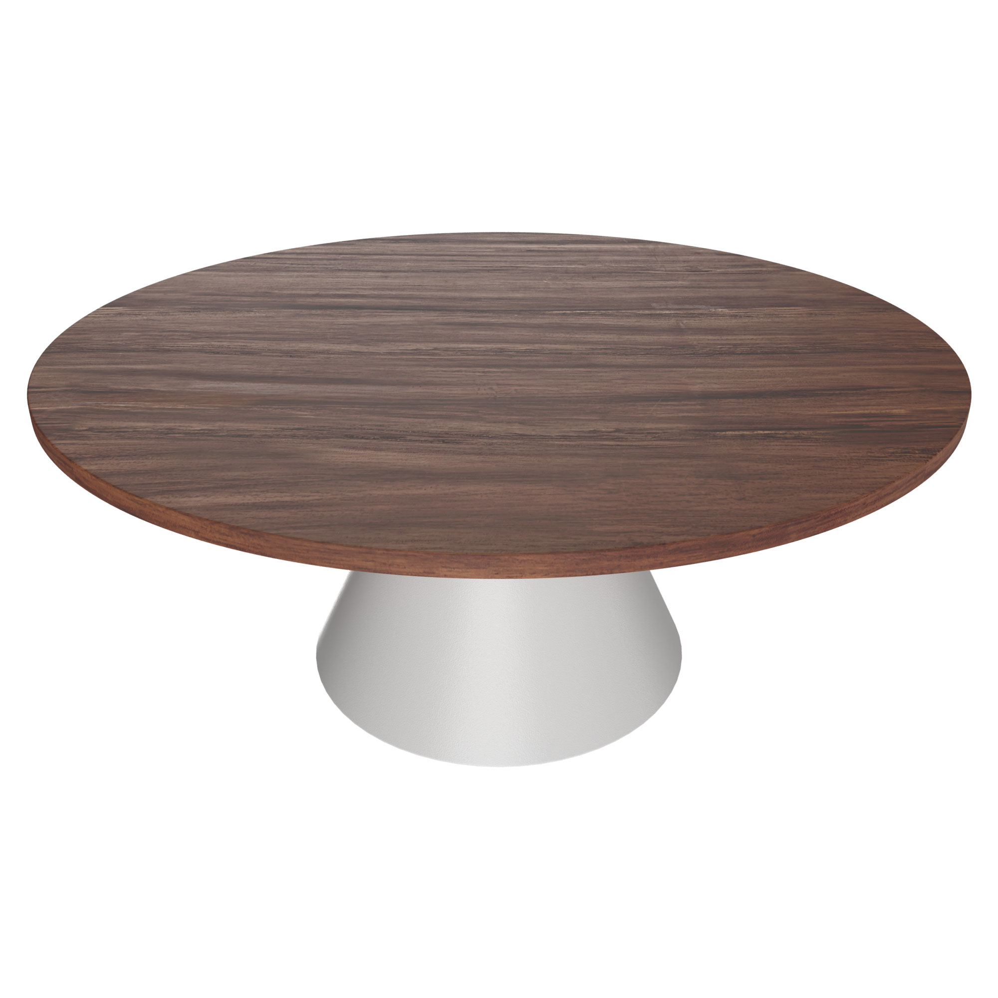 Artù white - mesa comedor ⌀120 cm madera laminada base de metal-marrón