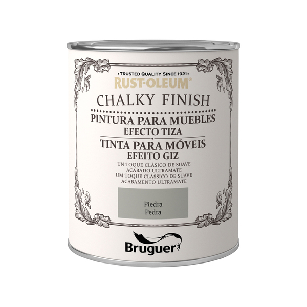 Rust-oleum bruguer chalky finish pintura mueb piedra 750ml