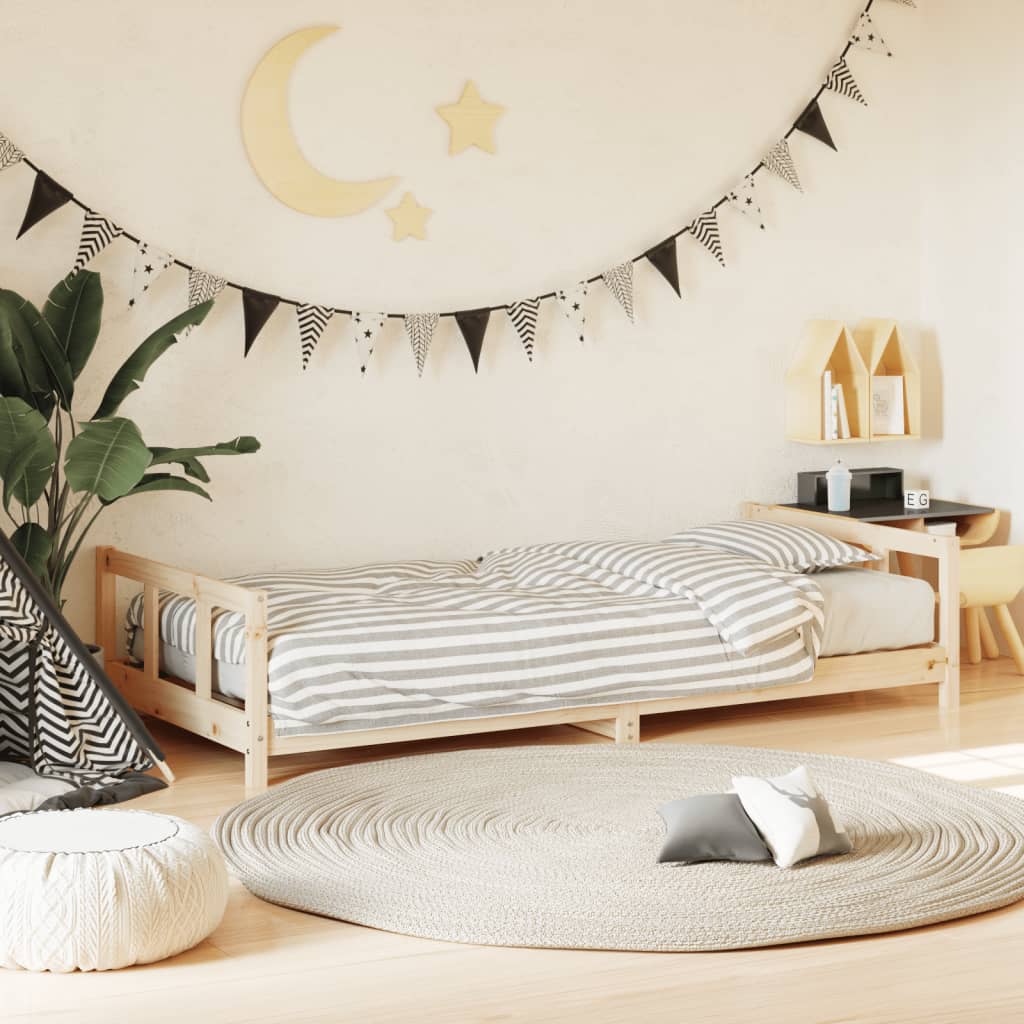 Cama 90x200 cm para niños madera maciza de pino
