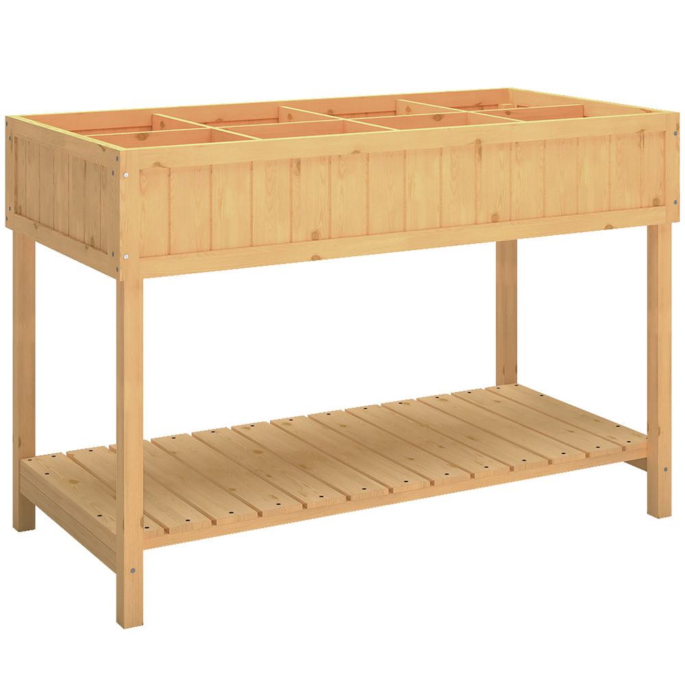 Huerto urbano 110x46x76 cm madera de abeto color marrón Outsunny