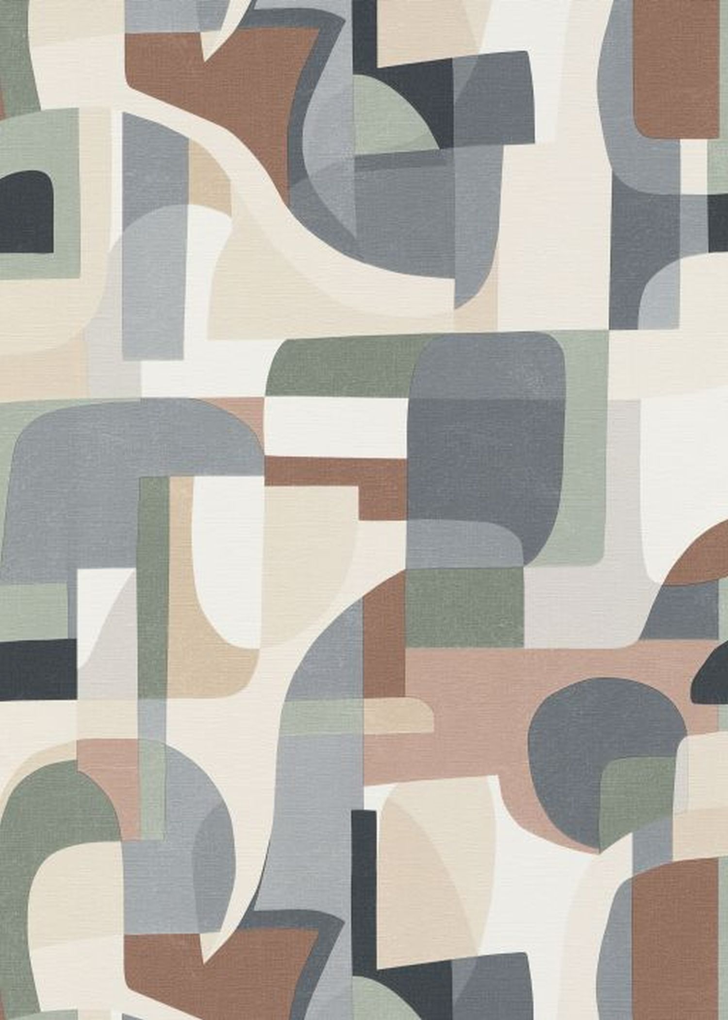 Erismann papel pintado formas geométricas gris, marrón y beige