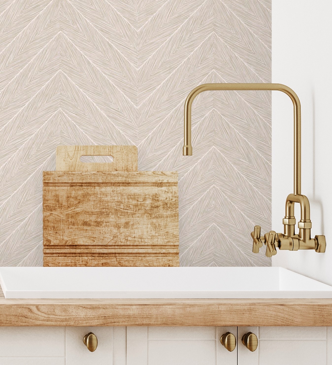 Papel pintado gaulan lavable de espigas en relieve con 10.6m²
