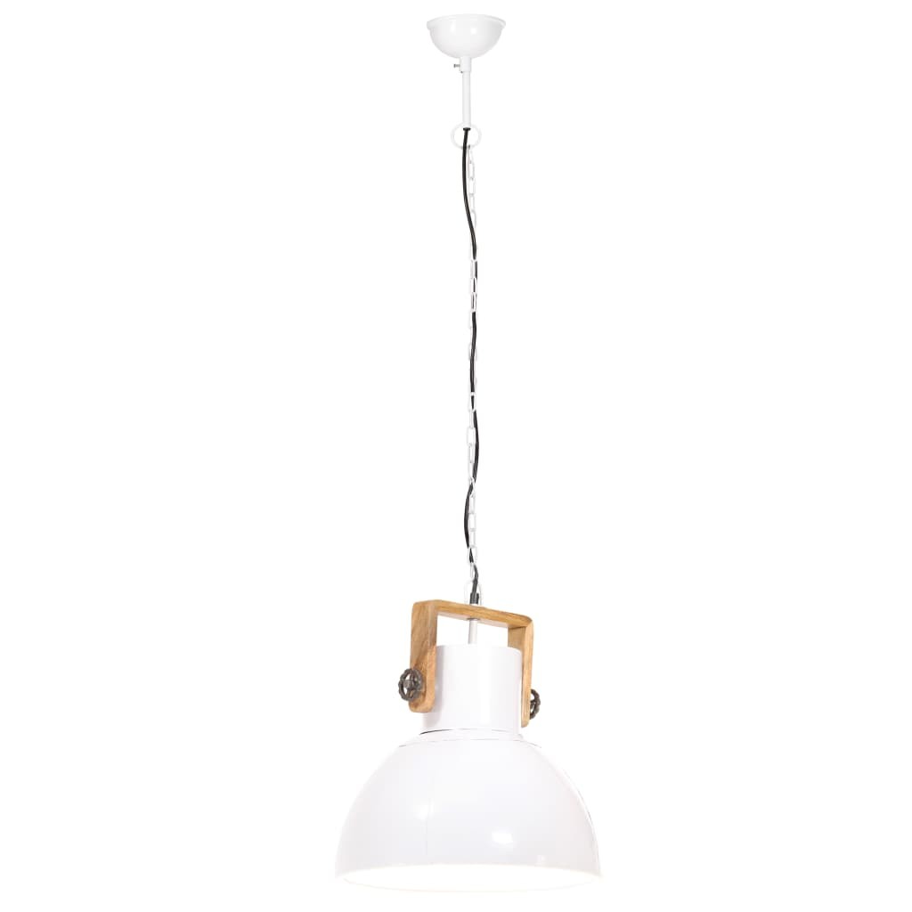 vidaXL lámpara coLGante industrial 25 w blanca redonda 40 cm E27
