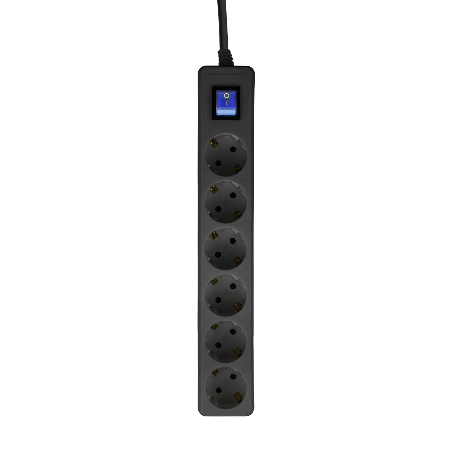 Regleta 6 enchufes schuko 1,5m con interruptor 7hsevenon