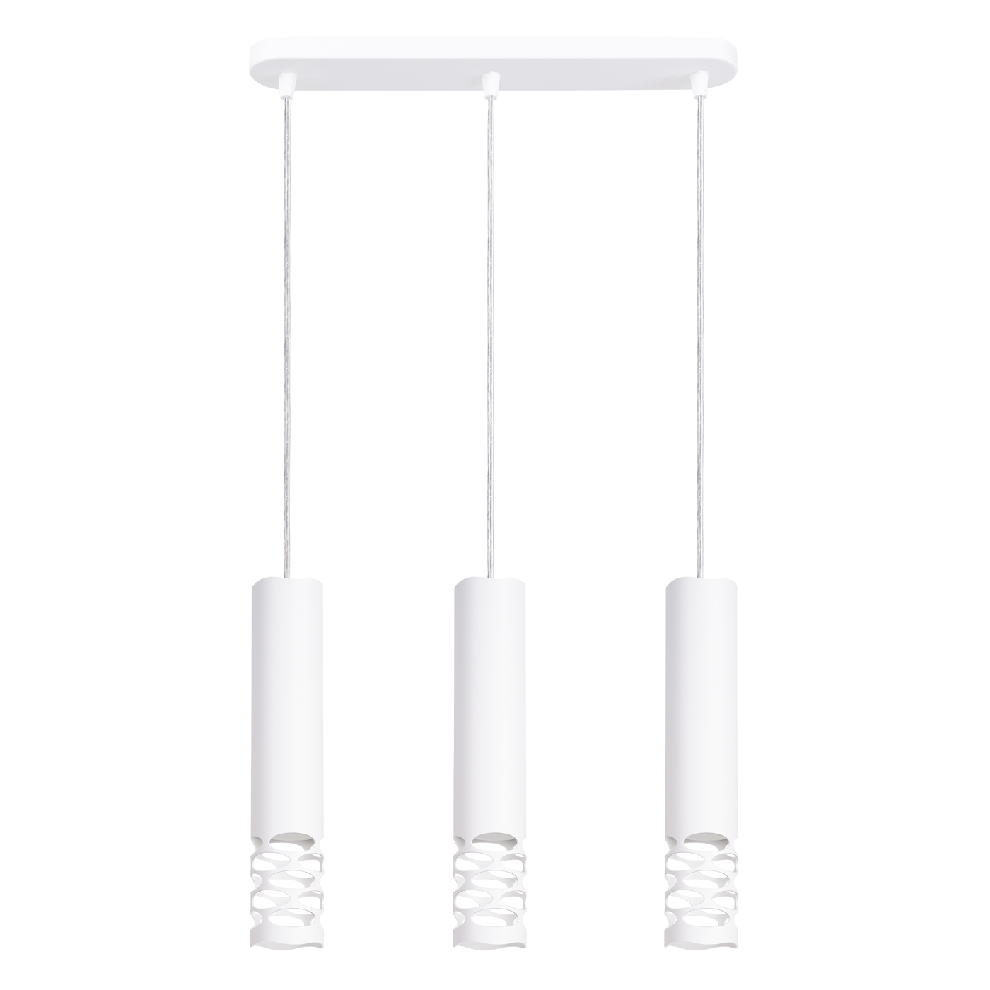 Lámpara coLGante liro 3 blanco acero 40x125x6cm