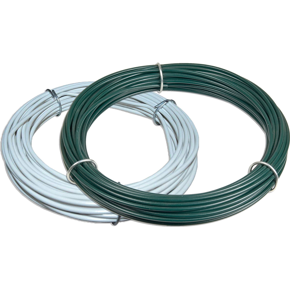 Rollo alambre forrado verde 10m ø2,6mm