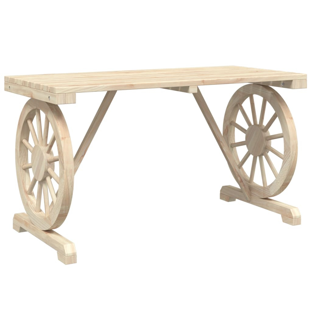 vidaXL mesa de jardín madera maciza abeto 115x55x65 cm
