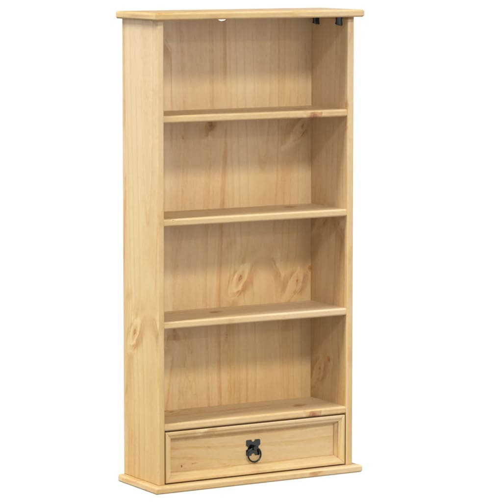 vidaXL estantería de cds corona madera maciza de pino 52x17,5x103 cm