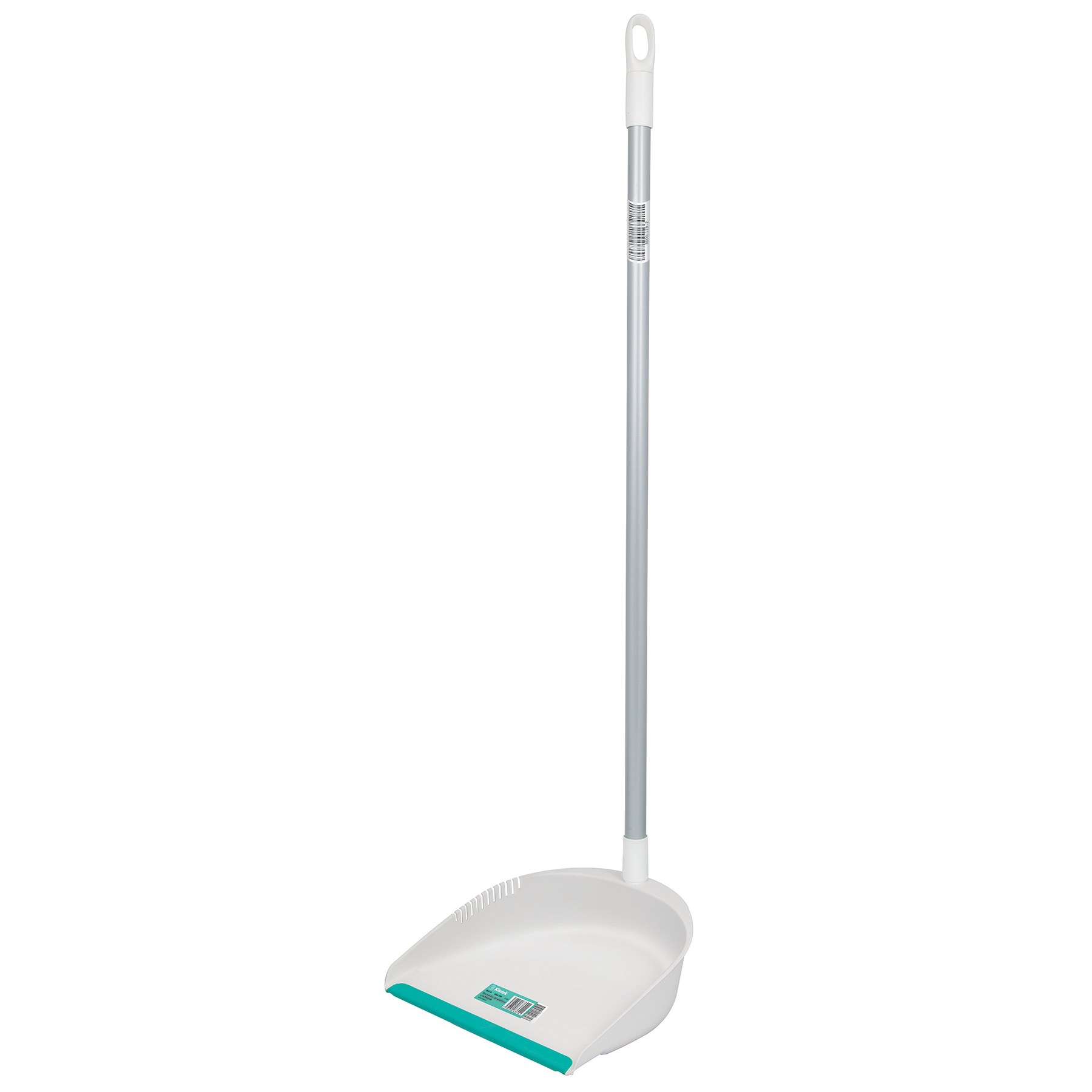 Recogedor de plástico con mango de madera