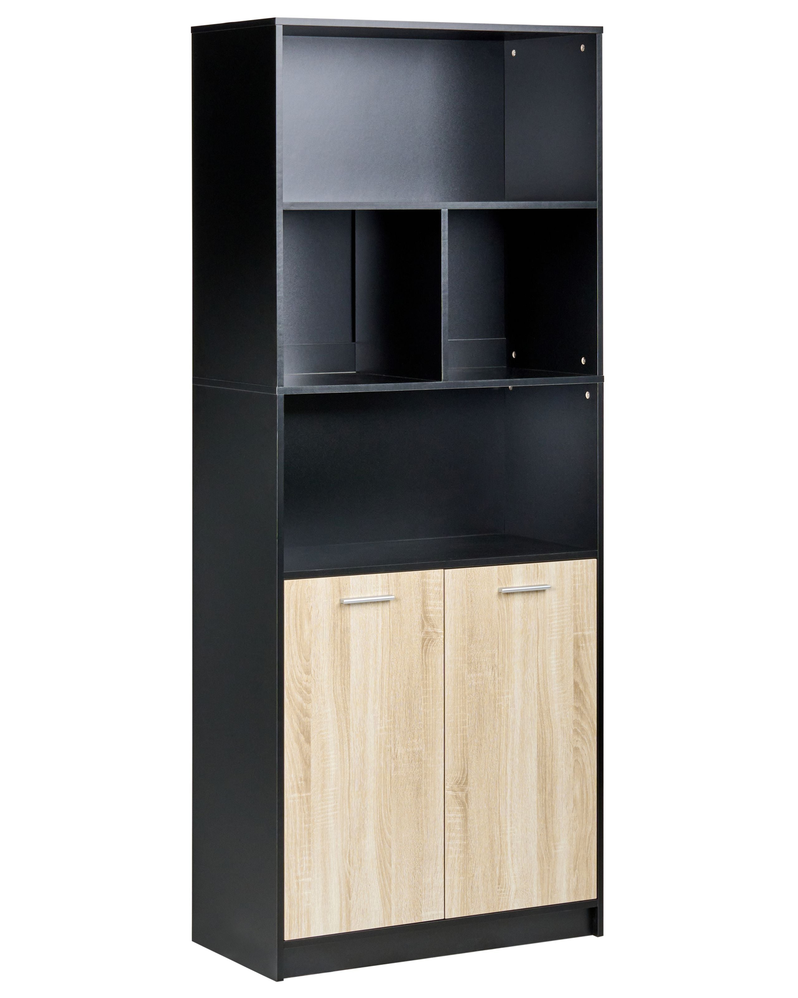 Estantería de 2 puertas zehna marrón/negro