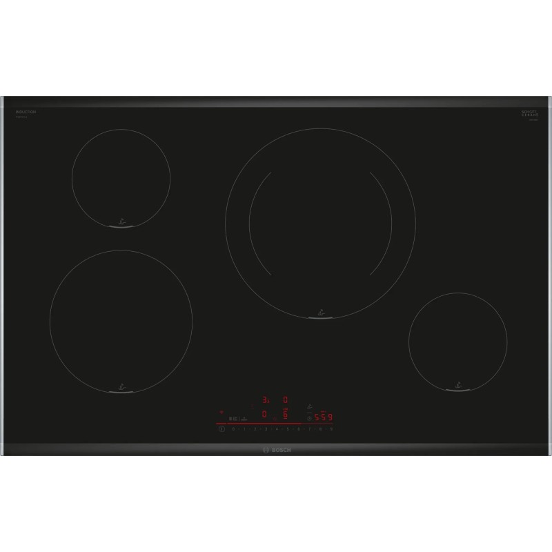 Inducción Bosch pie875hc1e 80 cm 4 zonas negro directselect