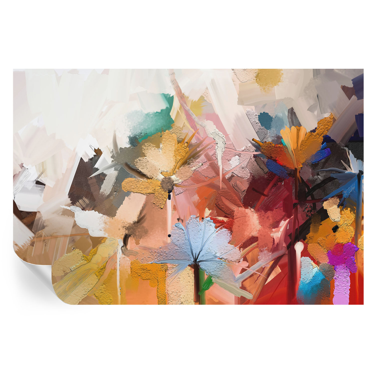 Murales autoadhesivos abstracto floral 104x152 tulup