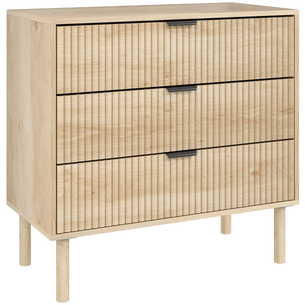 Cómoda 80x40x77.5 cm color marrón Homcom, hogar - muebles de dormitorio