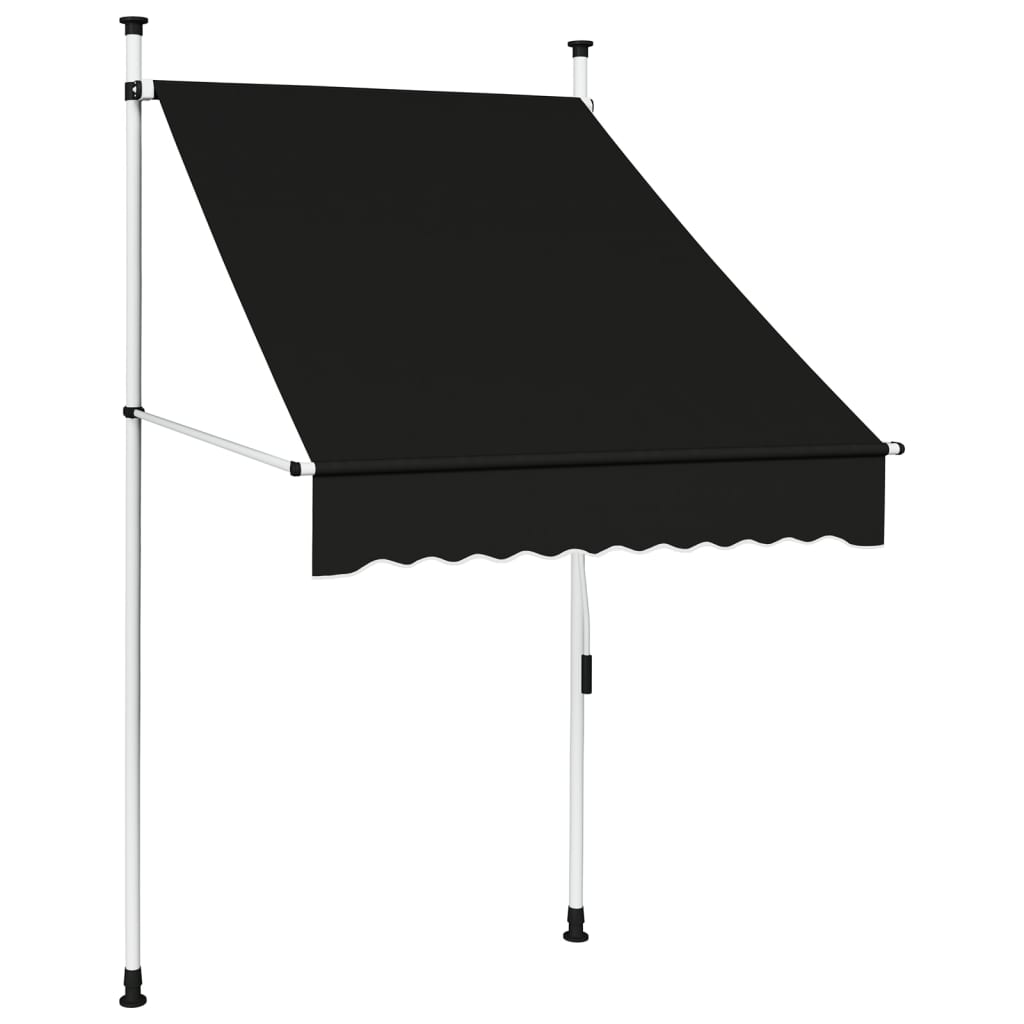 vidaXL toldo retráctil de operación manual gris antracita 100 cm