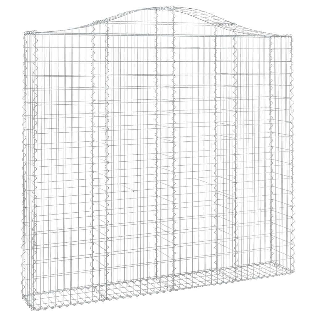 vidaXL cestas de gaviones 2 uds forma de arco hierro 200x30x180/200 cm