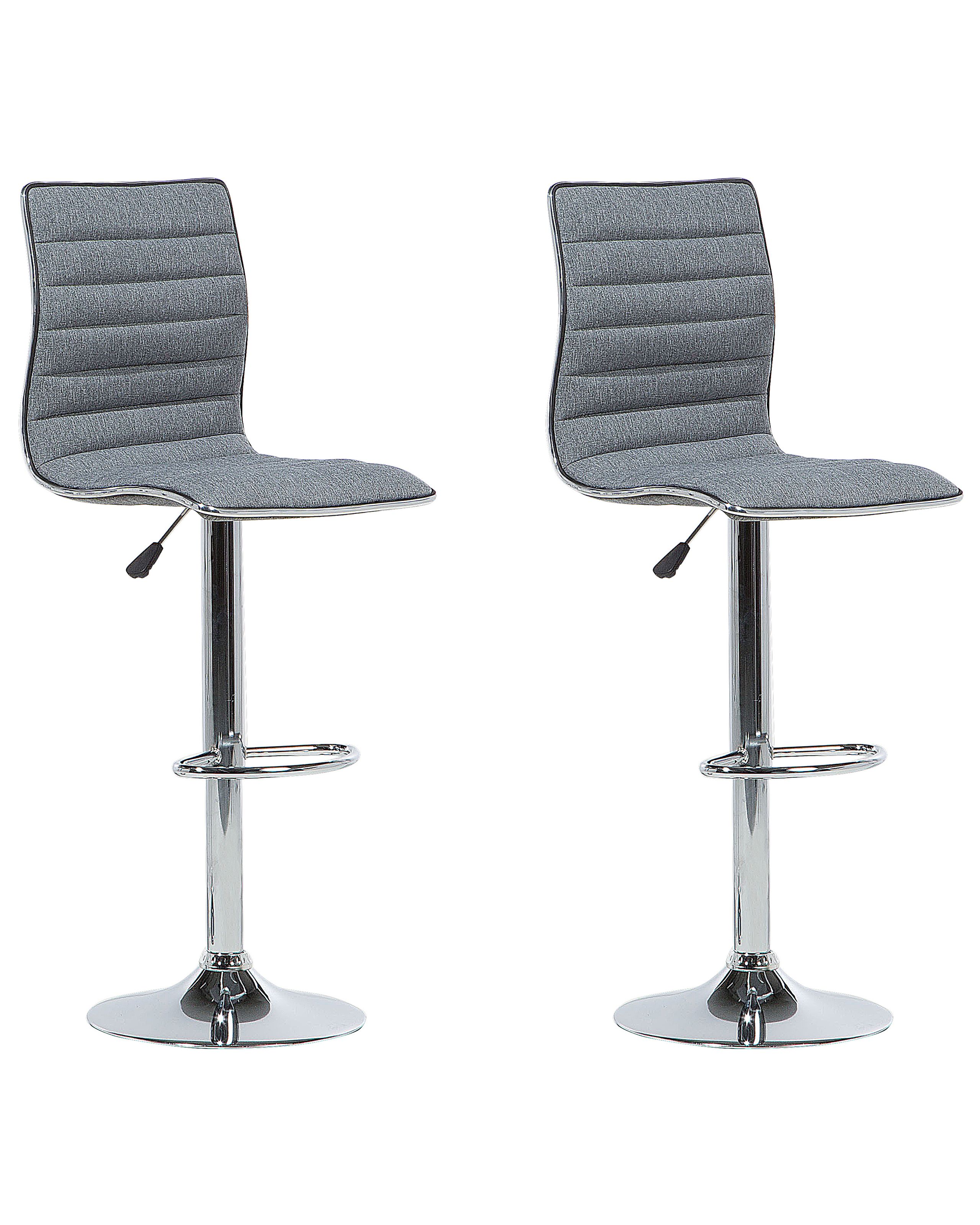 Conjunto de 2 sillas de bar lucerne giratoria gris