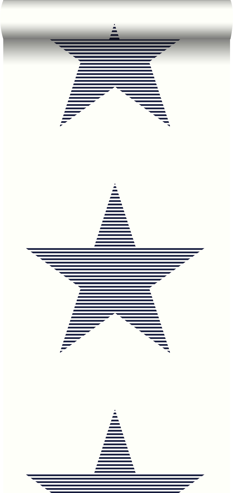 Walls4you papel pintado estrellas azul oscuro - 53 cm x 10.05 m - 935287