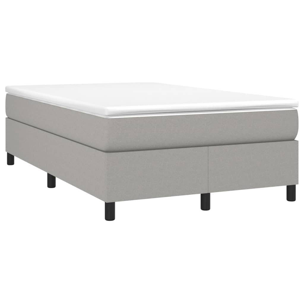 vidaXL estructura de cama con somier tela gris claro 120x200 cm